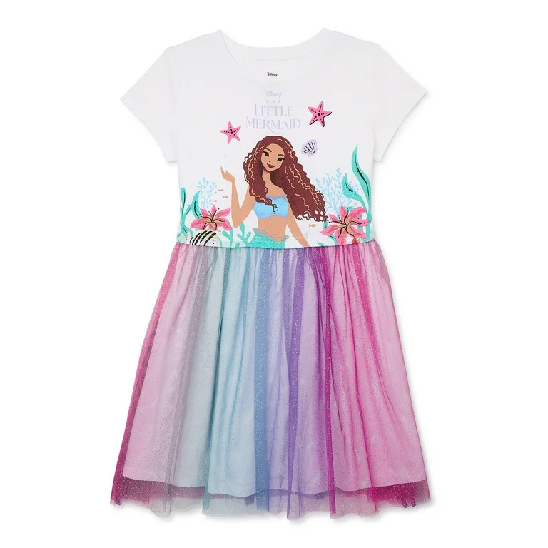 The Little Mermaid Girls Tutu Dress, Sizes 4-16 | Walmart (US)