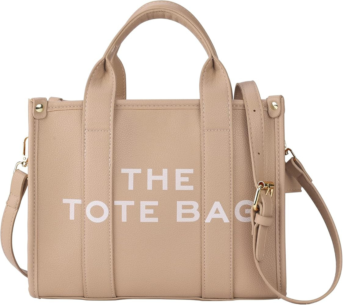 charlore The Leather Tote Bag For Women, Womens Tote Bags with zipper,Can shoulder/crossbody,Hand... | Amazon (US)