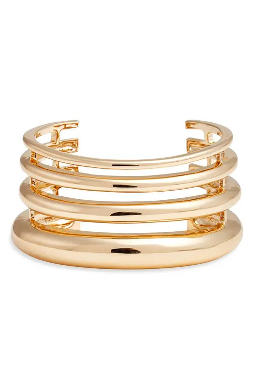 Open Edit Illusion Layered Cuff Bracelet in Gold at Nordstrom | Nordstrom