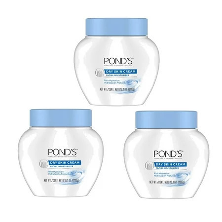 Ponds Dry Skin Cream Facial Moisturizer Rich Hydration 10.1 oz 286g (Pack of 3) | Walmart (US)