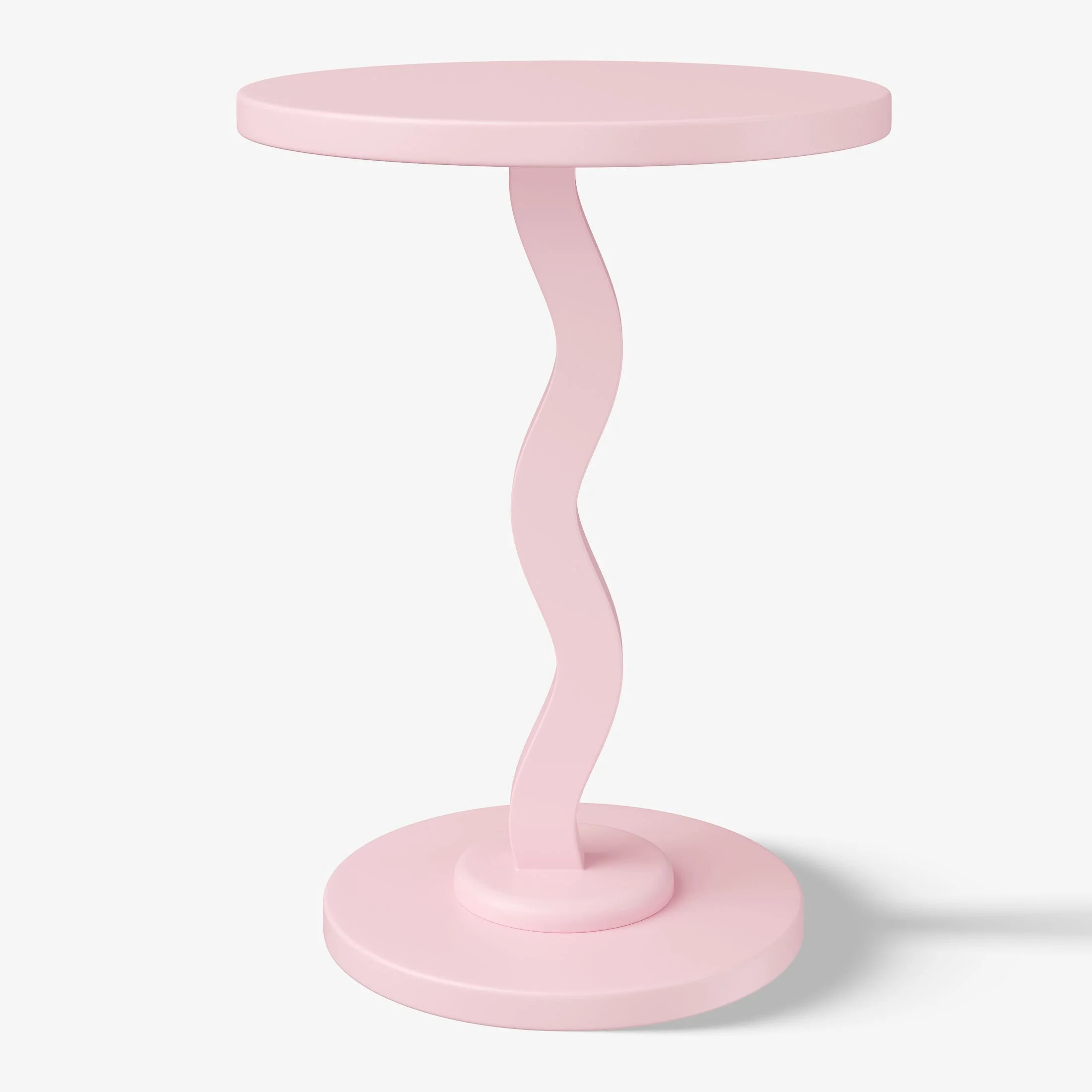 Mainstays Kids Wood Wavy Nightstand Side Table, Blushing Rose - Walmart.com | Walmart (US)