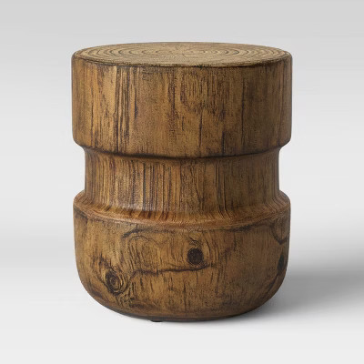 Faux Wood Center Cut Patio Accent Table - Walnut  - Project 62™ | Target