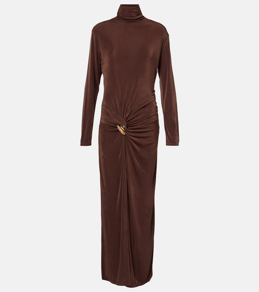Gathered turtleneck maxi dress | Mytheresa (UK)