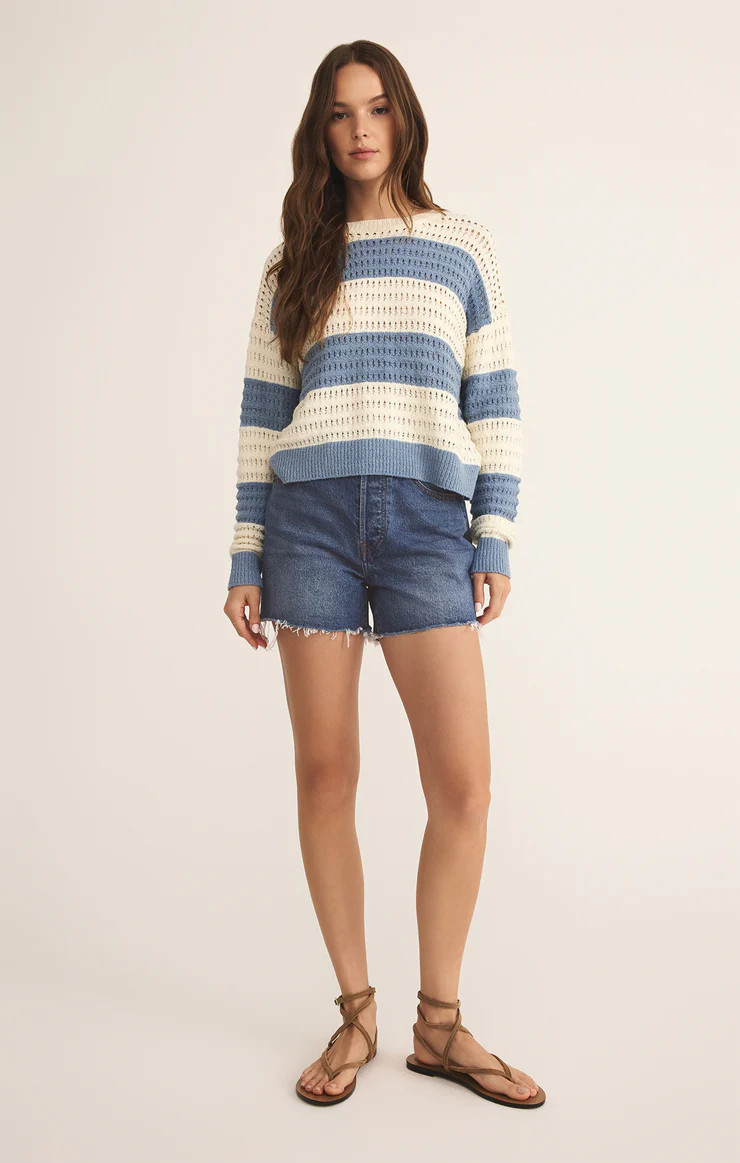 Bonaparte Stripe Crochet Sweater | Z Supply