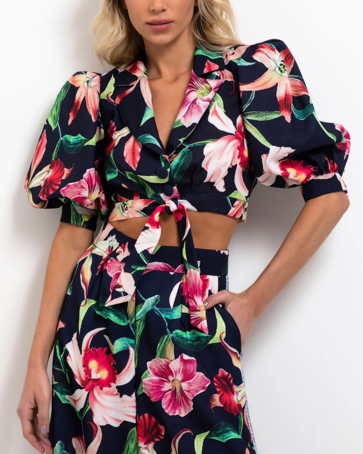 Laelia Tie-Front Cropped Top (ONLINE EXCLUSIVE) | PatBO