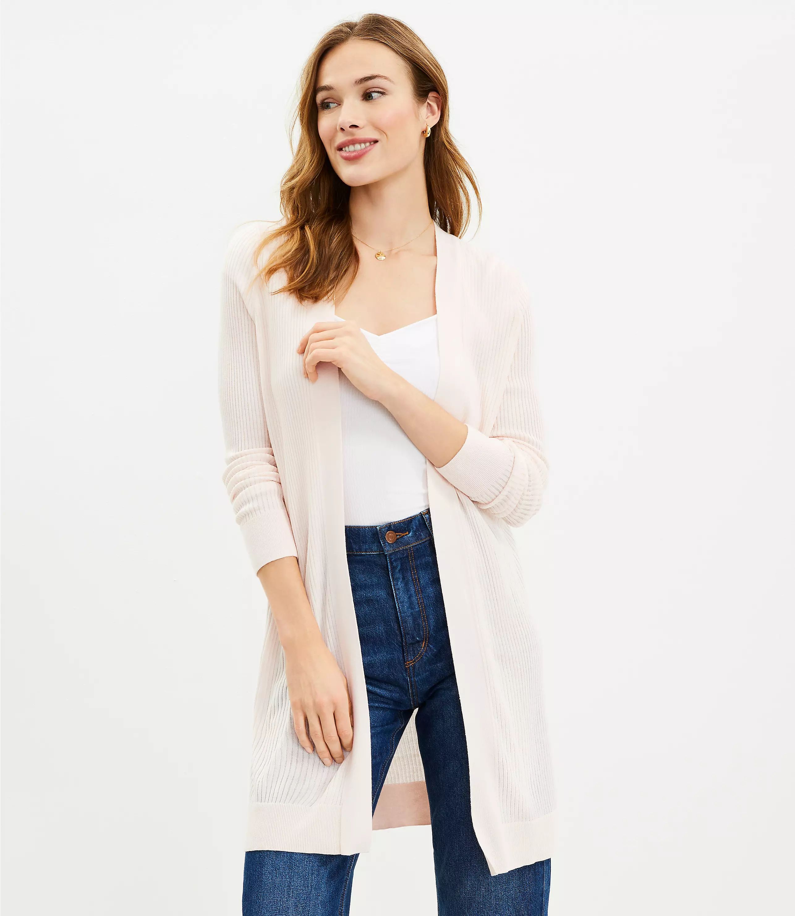Long Open Cardigan: Cardigan Long Sans Manche – EVXAGG
