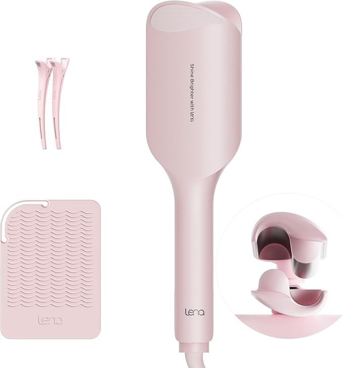 Waver Curling Iron Lena S12 Beach Waver Curling Wand, Hair Tool with 2 Barrels, Anti-Scald Protec... | Amazon (US)