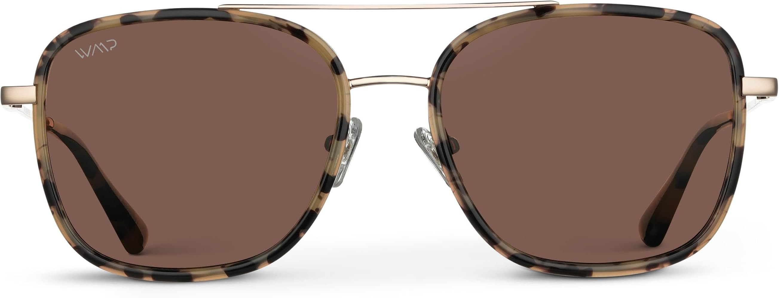 WearMe Pro - Women’s Polarized Square Sunglasses: Modern Square Aviator with Double Bridge Vint... | Amazon (US)