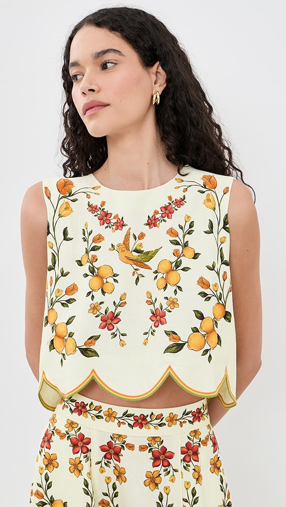 FARM Rio Scalloped Blouse | Shopbop | Shopbop