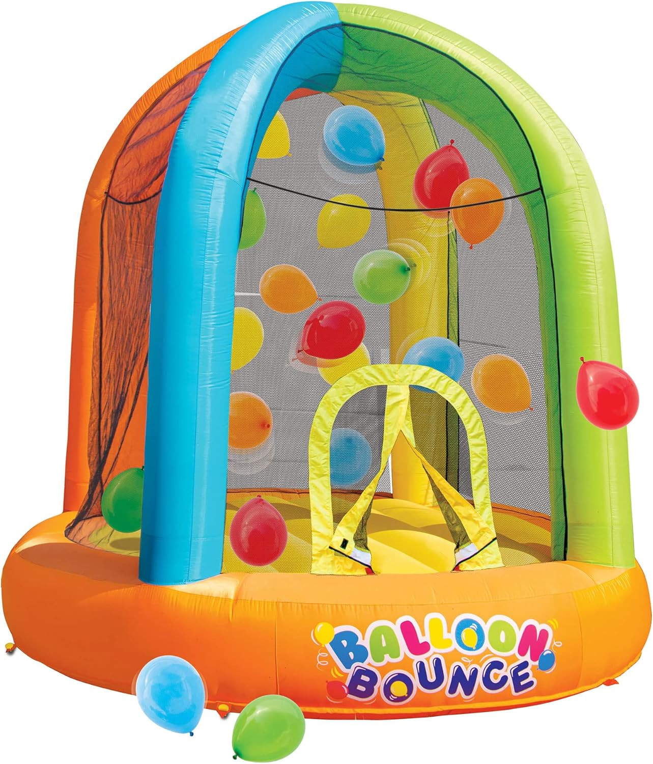 BANZAI Balloon Bounce, Diameter: 9 ft, Width: 8 ft 6 in, Inflatable Outdoor Backyard Bounce & Pla... | Amazon (US)