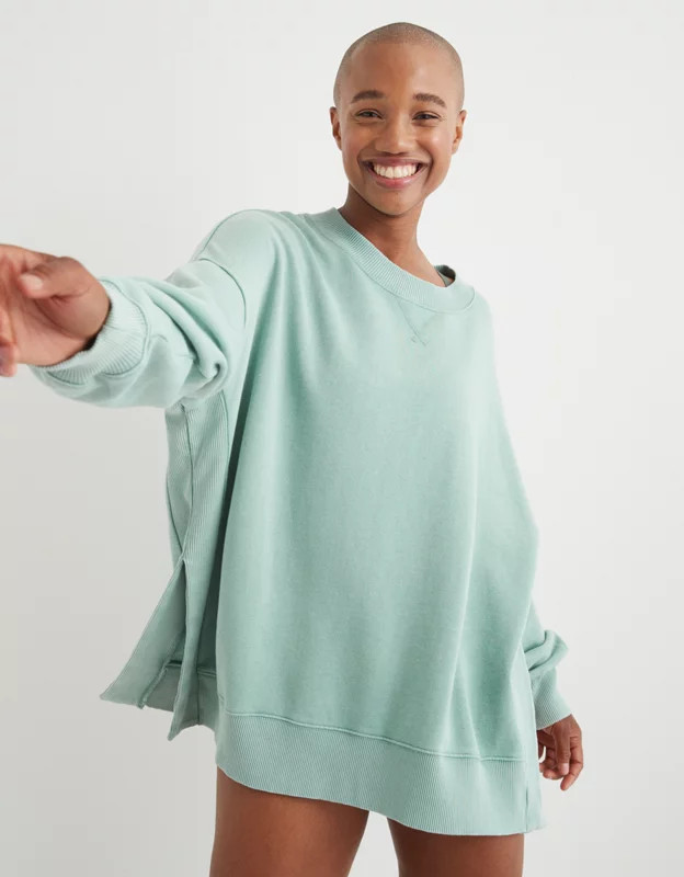 Aerie Good Vibes Oversized Sweatshirt | American Eagle Outfitters (US & CA)