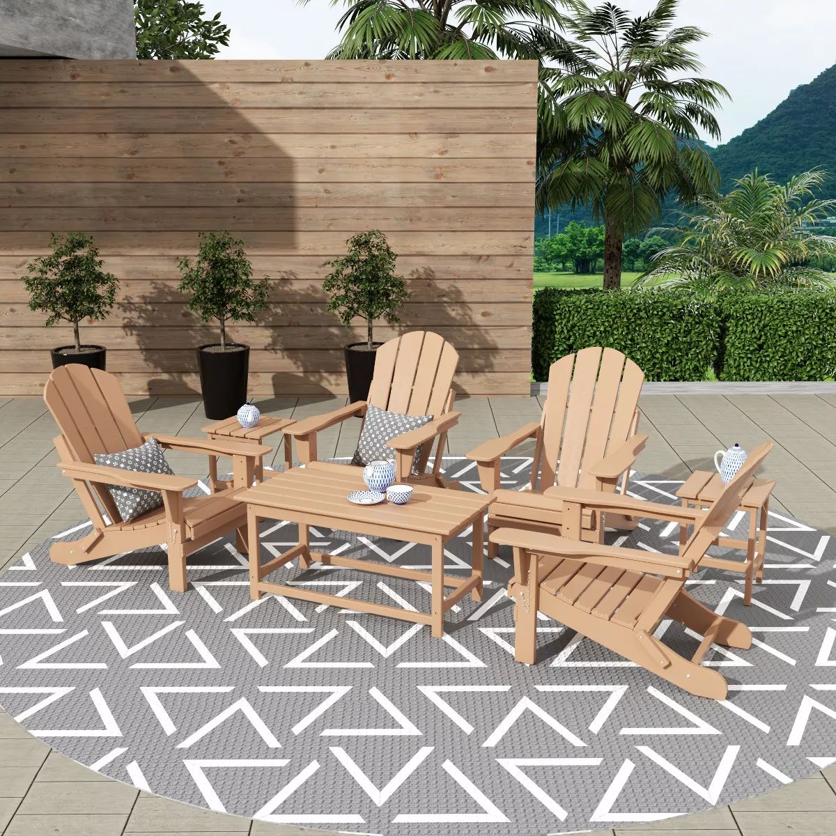 WestinTrends 3-Piece Outdoor Patio Adirondack Coffee and Side Table Set | Target