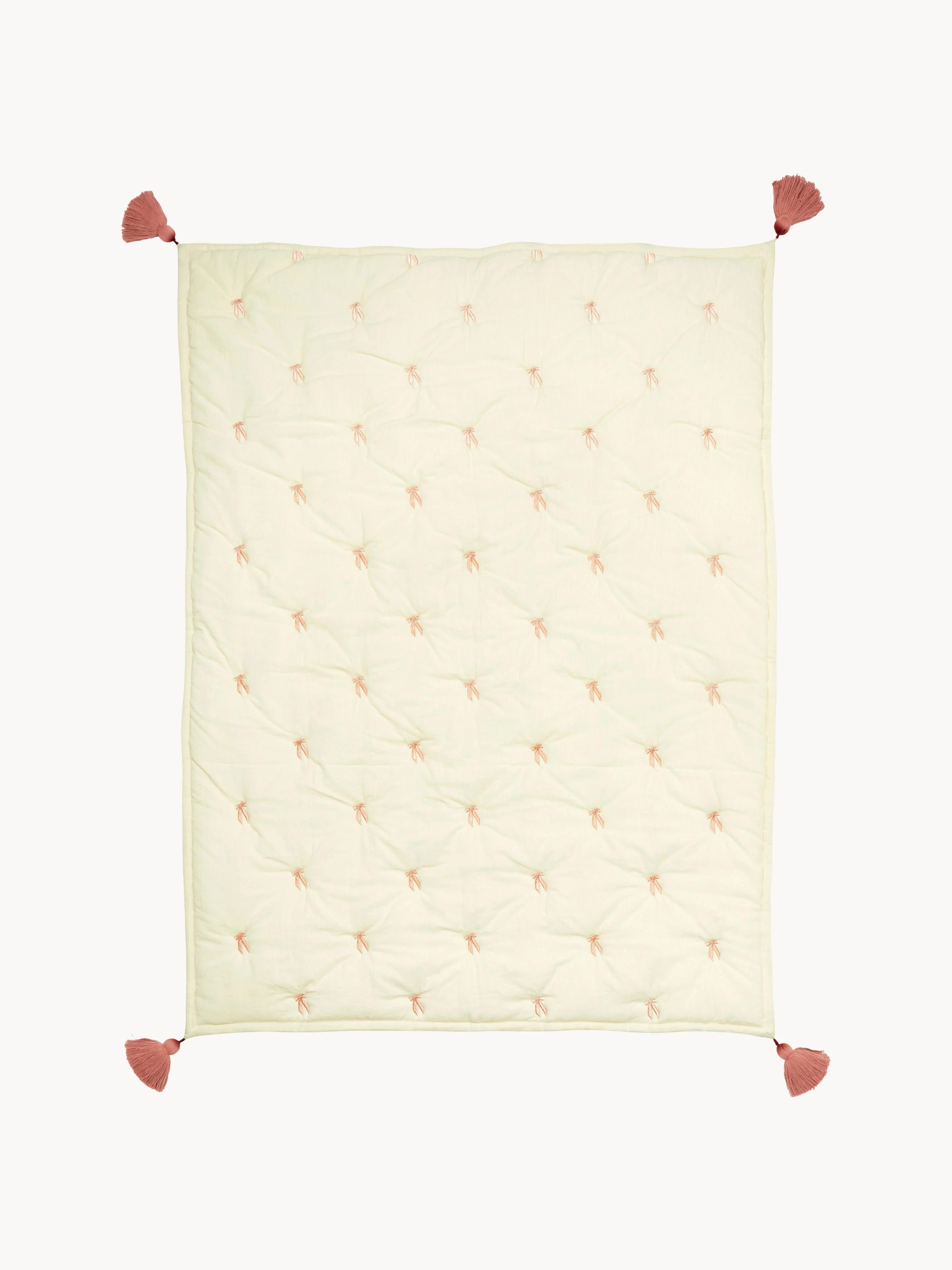 Gesteppte Kuscheldecke Bows aus Bio-Baumwolle | Westwing EU