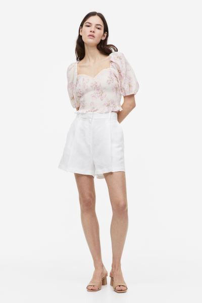 Linen-blend Bermuda Shorts | H&M (US + CA)
