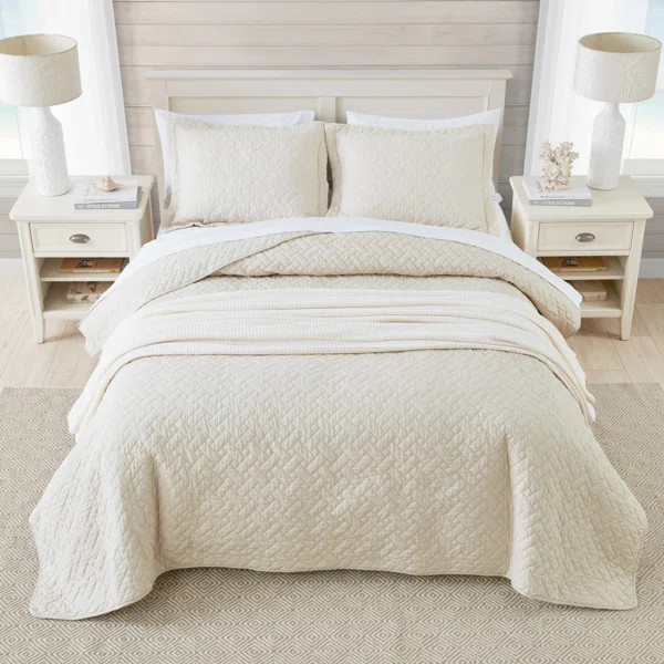 Standard Cotton 136 TC Reversible 3 Piece Quilt Set | Wayfair North America