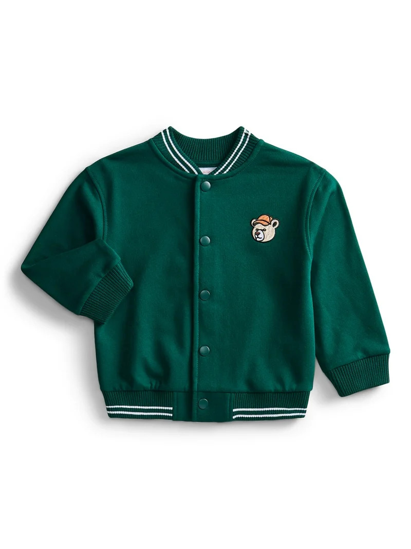 Wonder Nation Toddler Boys Varsity Bomber Jacket, Sizes 12M-5T | Walmart (US)