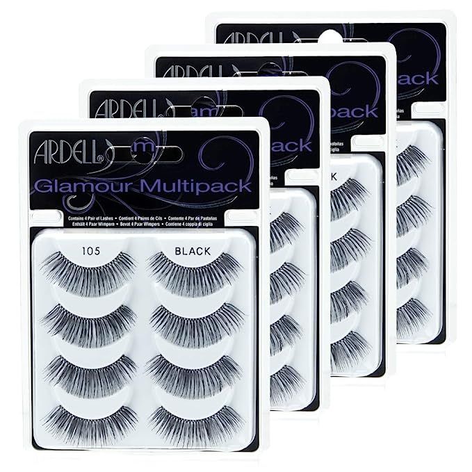 Ardell Multi Pack 105, 4 prs Glamour False Lashes x 4 pack (16 pairs Faux Lashes) | Amazon (US)