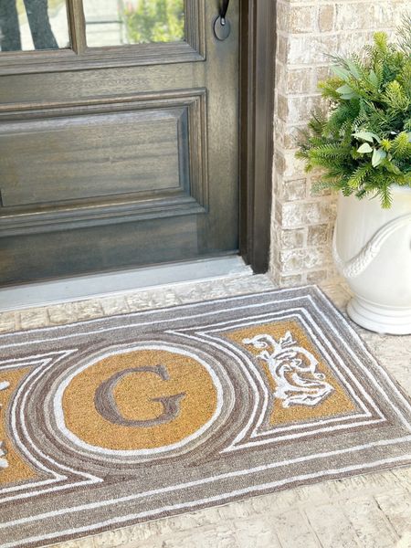 Monogram door mat front porch decor 

#LTKFindsUnder50 #LTKHome #LTKSaleAlert