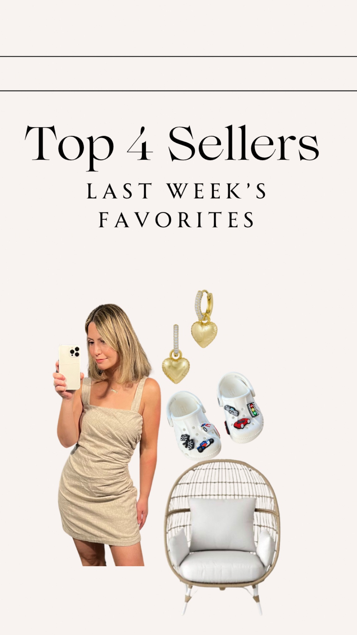 Last Week’s — top 4 best sellers✨ 

#topsellers #bestseller #dailydeals #topbestseller #abercrombie #afstyle #springstyle #dresses #springdress #abercrombiedress #momstyle #earrings #nordstromrack #rackscore #salefinds #crocs #toddlercrocs #kidscrocs #crocsale #chair #patiochair #patiofinds #targetfinds #targethome #targetdeals 

#LTKStyleTip #LTKSaleAlert #LTKFamily