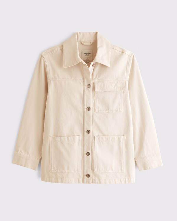 Denim Utility Shirt Jacket | Abercrombie & Fitch (US)
