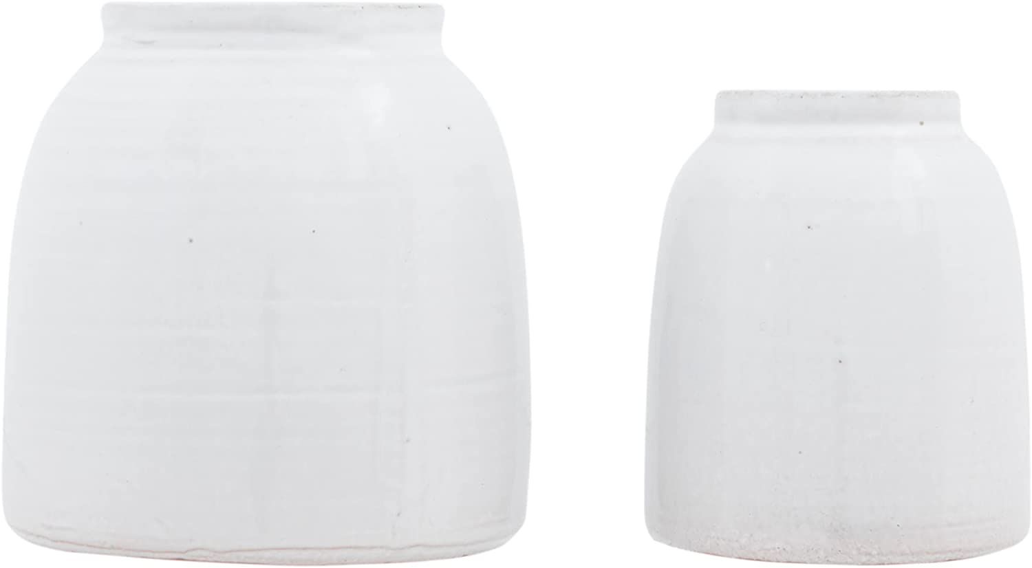 Amazon.com: Creative Co-Op Terracotta Vases (Set of 2 Sizes), White : Home & Kitchen | Amazon (US)