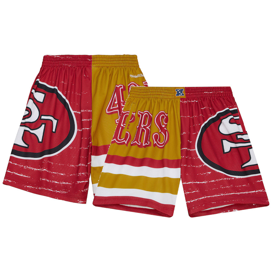 San Francisco 49ers Mitchell & Ness Jumbotron 3.0 Shorts - Scarlet | Fanatics