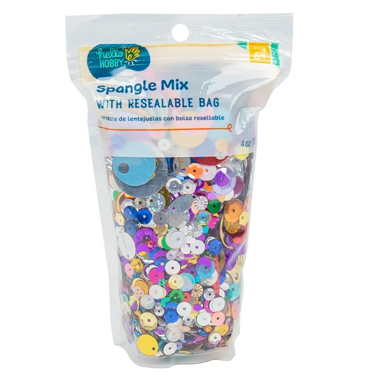 Hello Hobby Multicolor Spangle, Sequin & Confetti Mix, 4 oz., for Crafts & Party Decor - Walmart.... | Walmart (US)