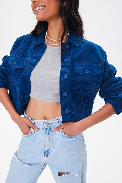 Frayed Corduroy Shacket | Forever 21 (US)