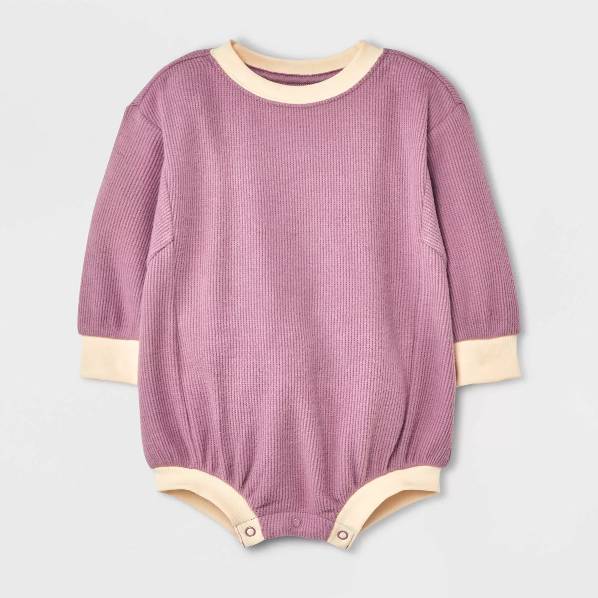 Baby Cozy Waffle Romper - Cat & Jack™ Purple 3-6M | Target