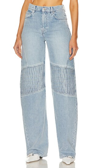 Mariah Wide Leg Racer Jean in Coast Highway | Revolve Clothing (Global)