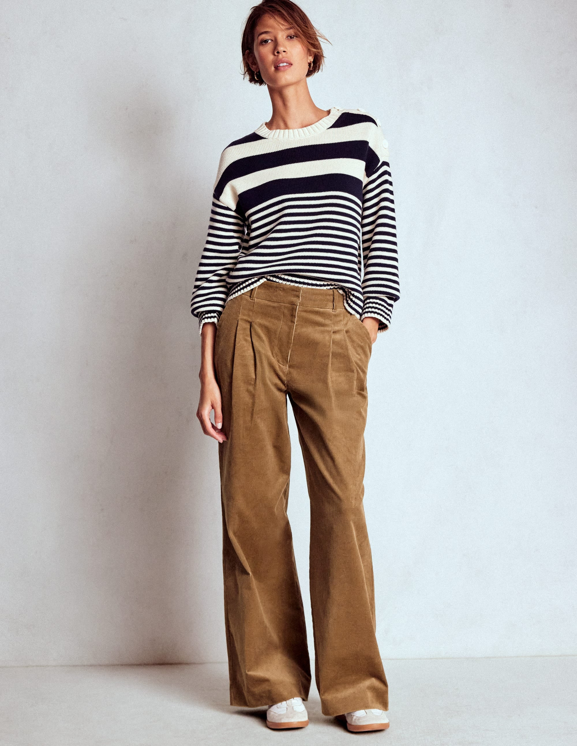 Kensington Cord Trousers-Latte | Boden UK
