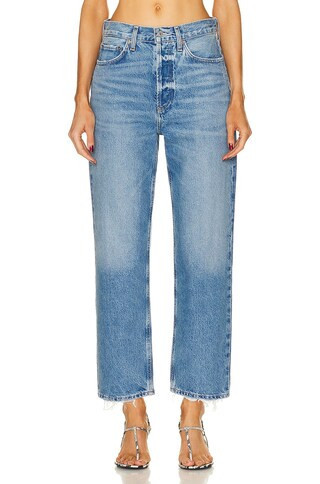 AGOLDE 90's Crop Jeans in Denim-Medium | FWRD 
