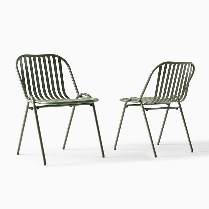 Santa Cruz Outdoor Stacking Dining Chair (Set of 2) | West Elm (US)