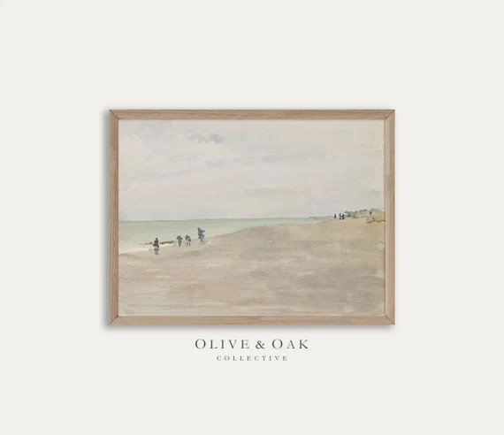 Vintage Coastal Print / Beach Printable Seascape Watercolor | Etsy | Etsy (US)