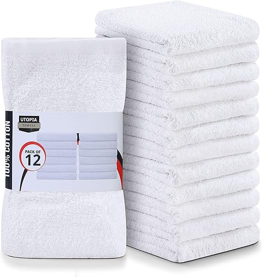 Utopia Towels Kitchen Bar Mops Towels, Pack of 12 Towels - 16 x 19 Inches, 100% Cotton Super Abso... | Amazon (US)