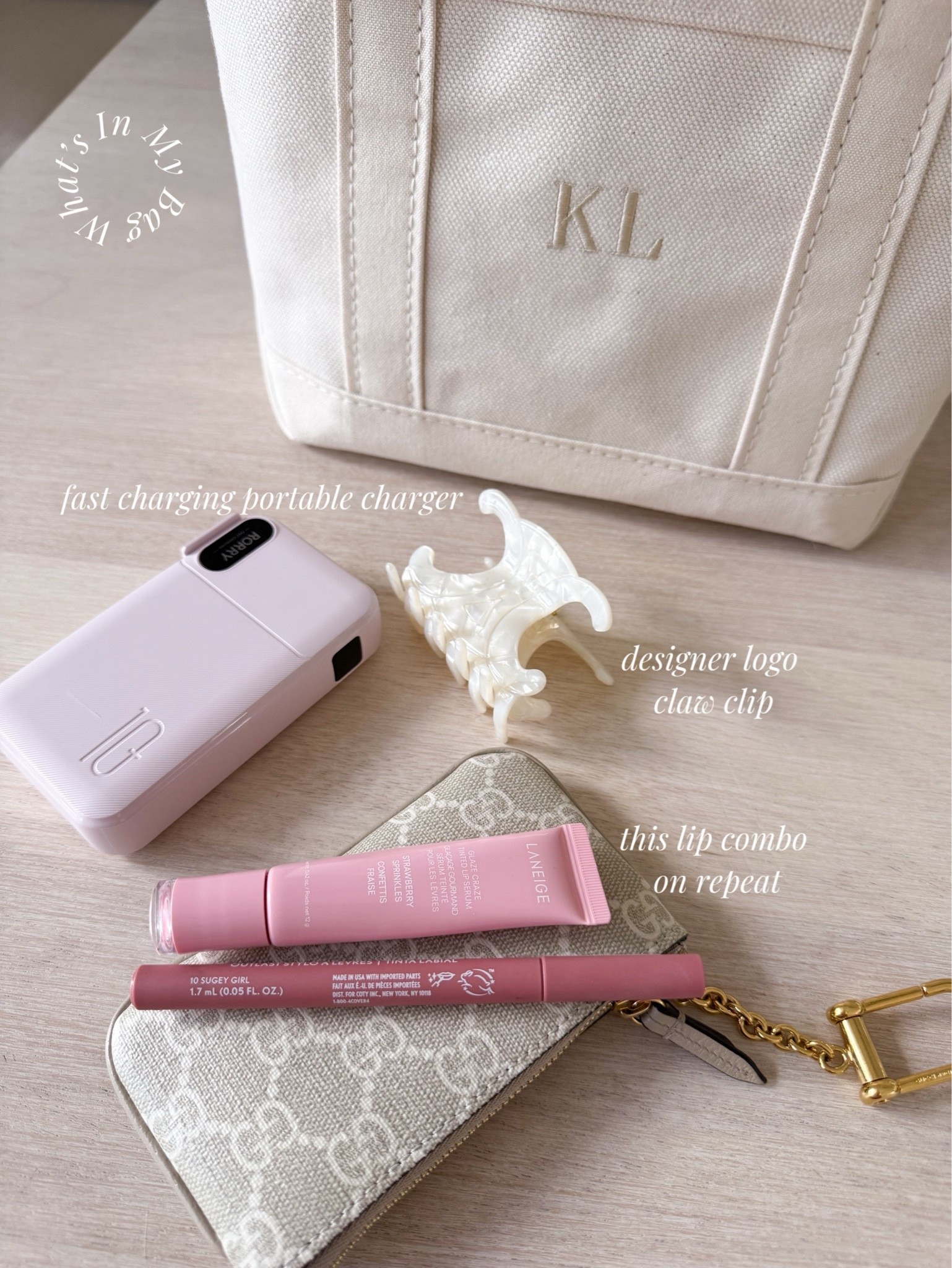 A few of my purse essentials! This lipstain is so similar to the SF ones at Sephora 👀 but more affordable! The shade is ‘10 Sugey Girl’ 👄

Amazon finds, boat and tote, handbag, portable charger, logo claw clip, Gucci key case, gift ideas, wimb, fancythingsblog

#LTKBeauty #LTKootd #LTKTravel