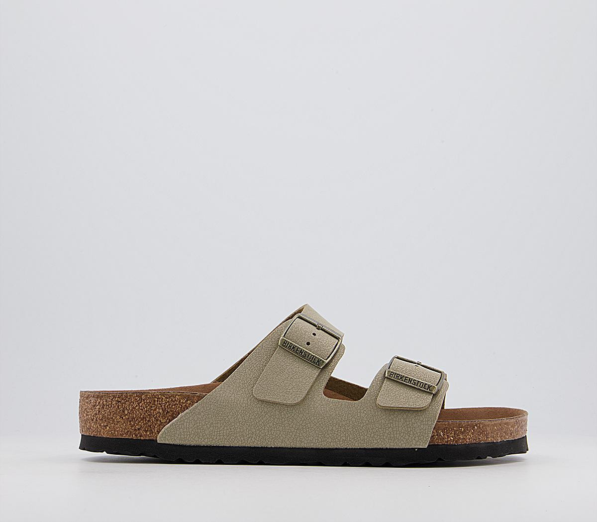 BIRKENSTOCK
								Arizona Two Strap Sandals M
								Earthly Vegan Faded Khaki | OFFICE London (UK)
