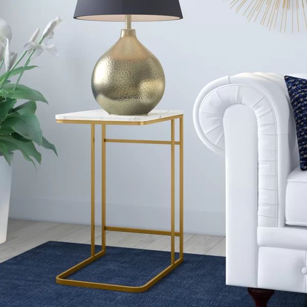 Chadwick Marble Top C Table End Table | Wayfair North America