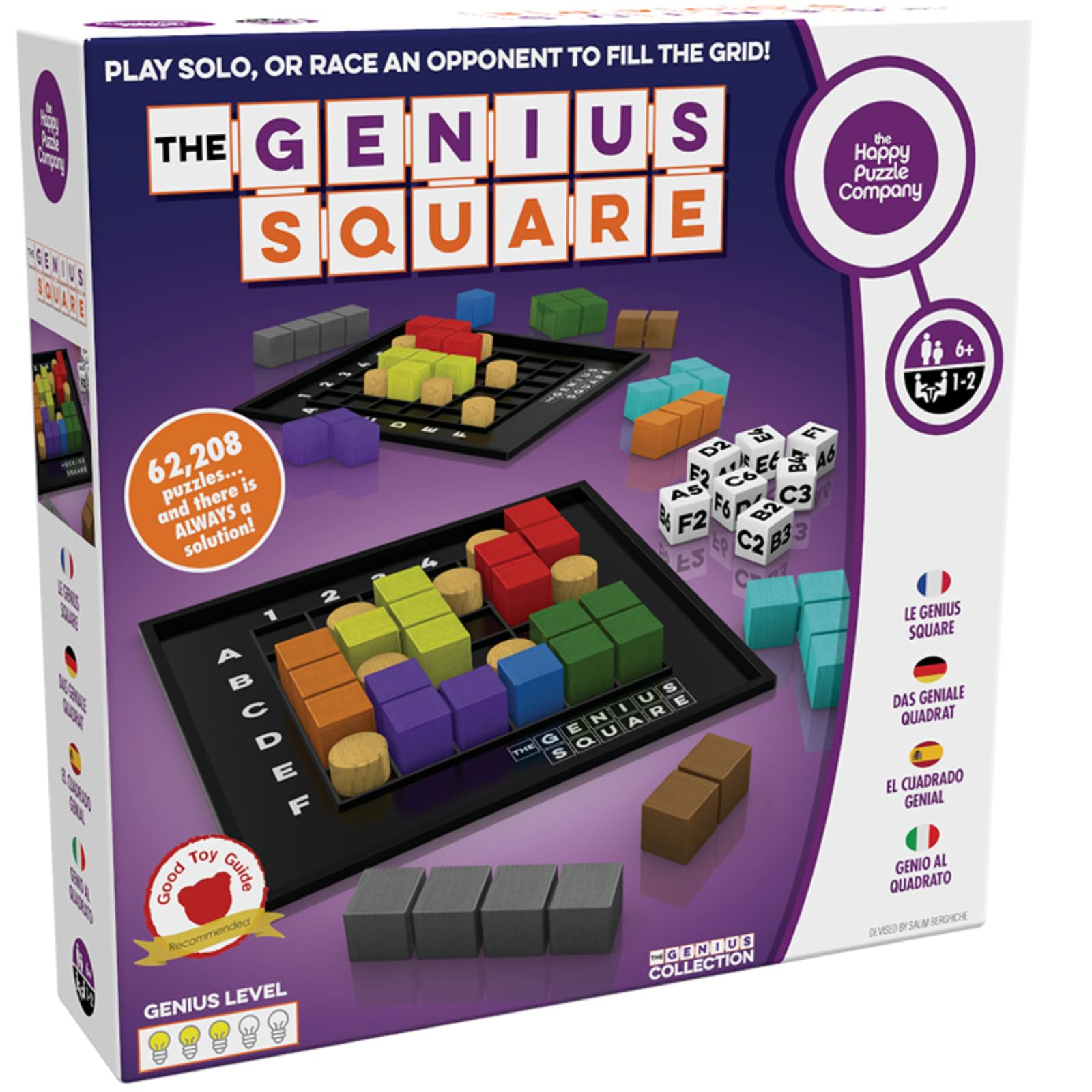 The Genius Square from The Happy Puzzle Company – Game of The Year Award Winner, 60000+ Solutio... | Amazon (US)