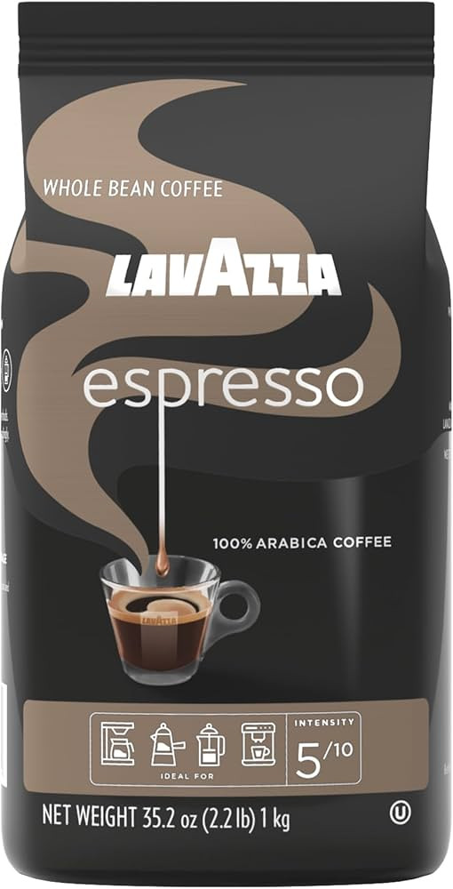 Lavazza Espresso Whole Bean Coffee, Medium Roast, 100% Arabica, 2.2 lb Bag | Amazon (US)