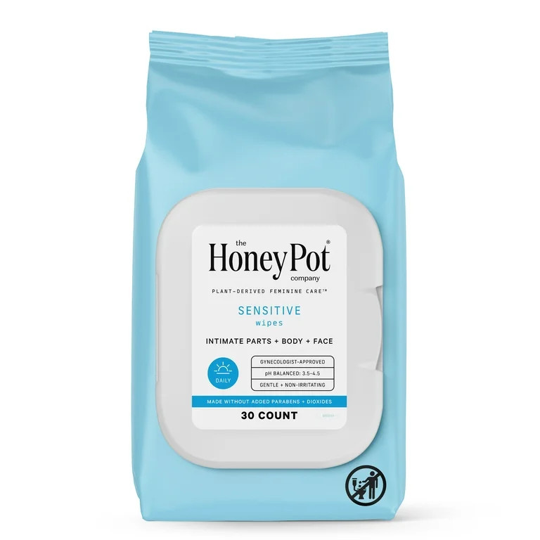 The Honey Pot Company, Sensitive Daily Feminine Cleansing Wipes, Intimate Parts, Body or Face 30 ... | Walmart (US)