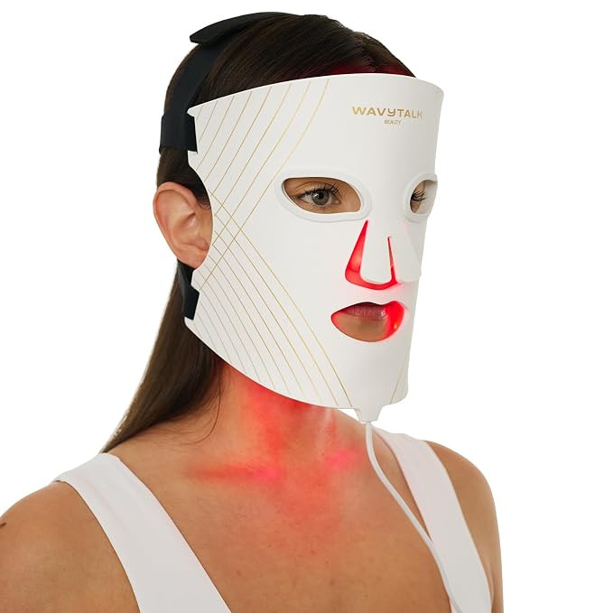 wavytalk Red Light Therapy Mask for Face, Glow Time LED Face Mask 850nm NIR | Amazon (US)