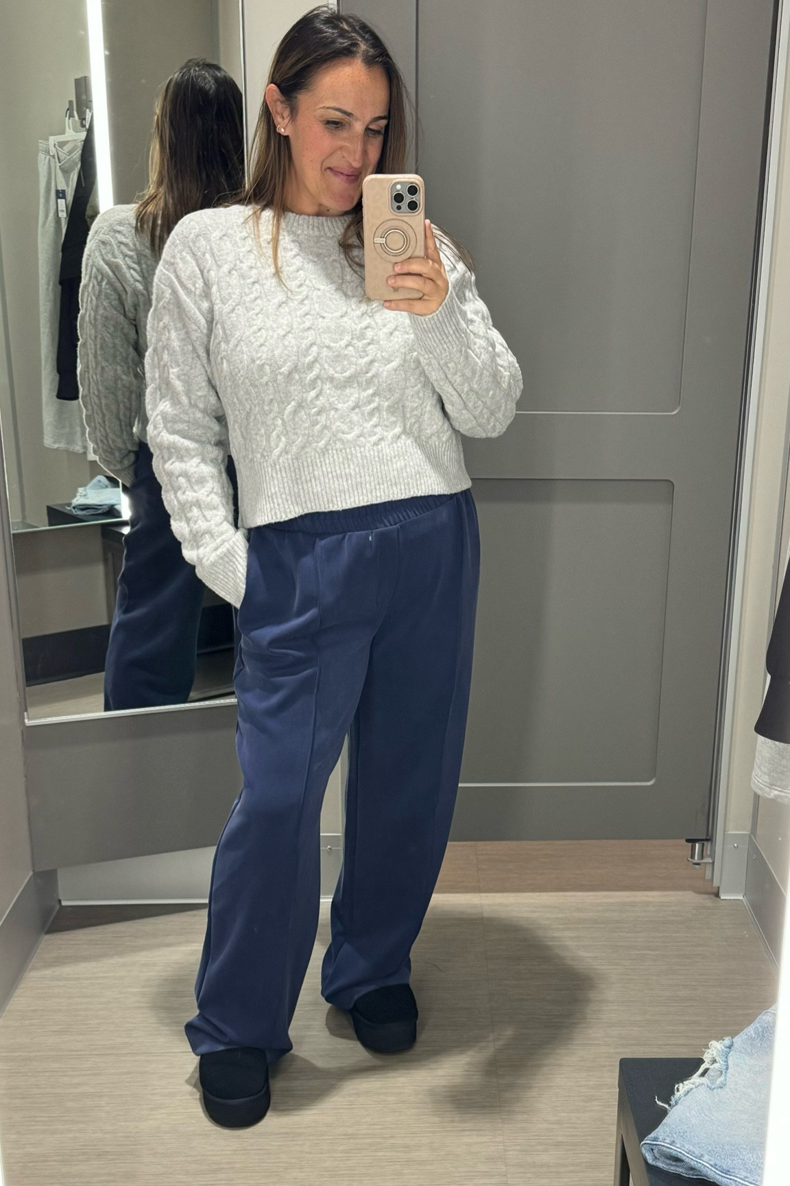 These pants are like Spanx air essentials and so good! They run big so size down. sweater is soft and great! 

#LTKmidsize #LTKsalealert #LTKstyletip