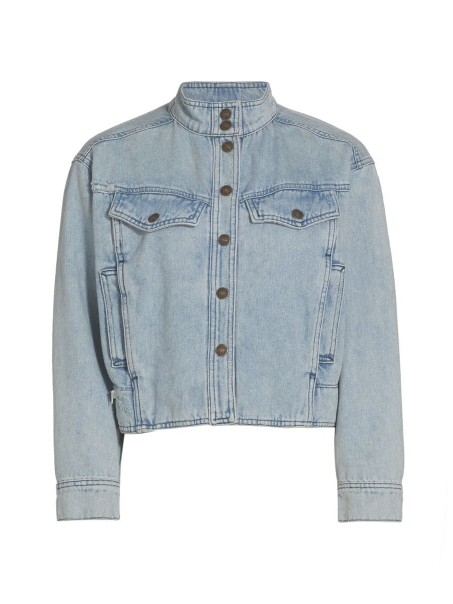 Crystal Cropped Jean Jacket | Saks Fifth Avenue