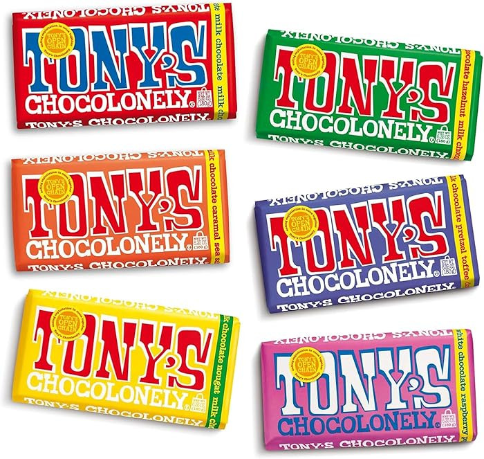 Tony’s Chocolonely Super Duper Milk Chocolate Candy Bar Bundle, Milk & White Chocolate With Sea... | Amazon (US)