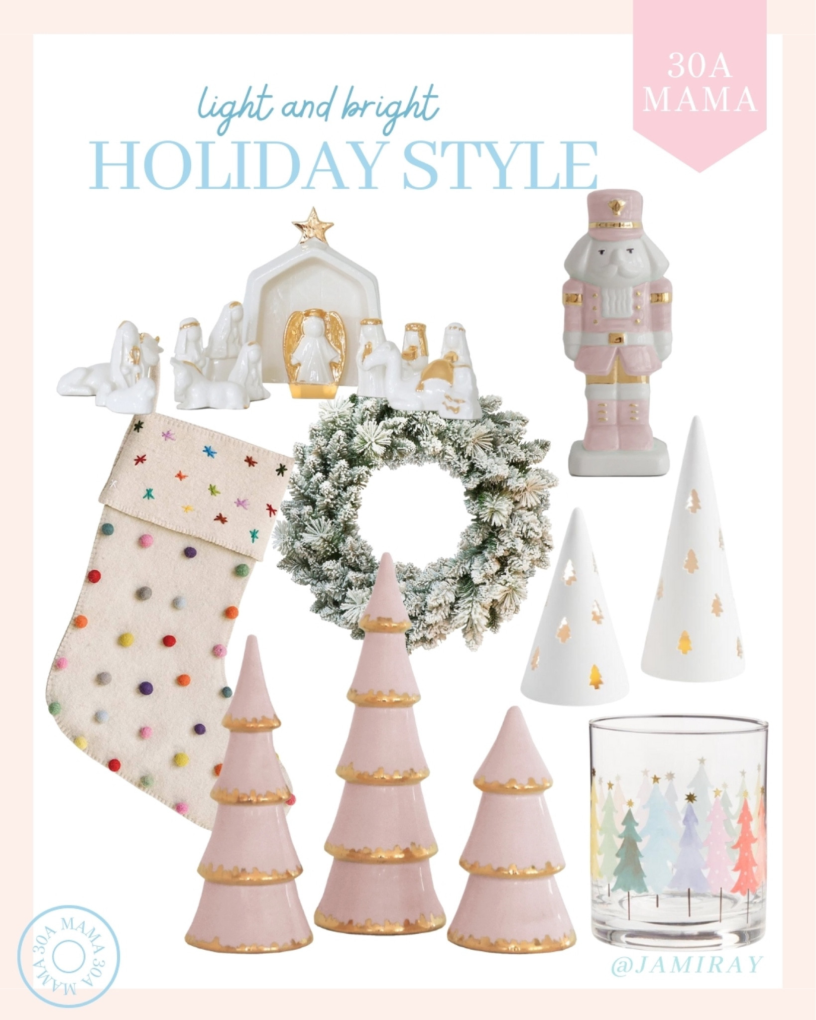 Light and bright holiday style. 
- pastel Christmas 
- pastel holiday 
- pink nutcracker 
- nativity scene 


#LTKhome #LTKSeasonal #LTKHoliday