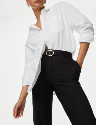 Pure Cotton Oversized Girlfriend Style Longline Shirt | M&S Collection | M&S | Marks & Spencer (UK)