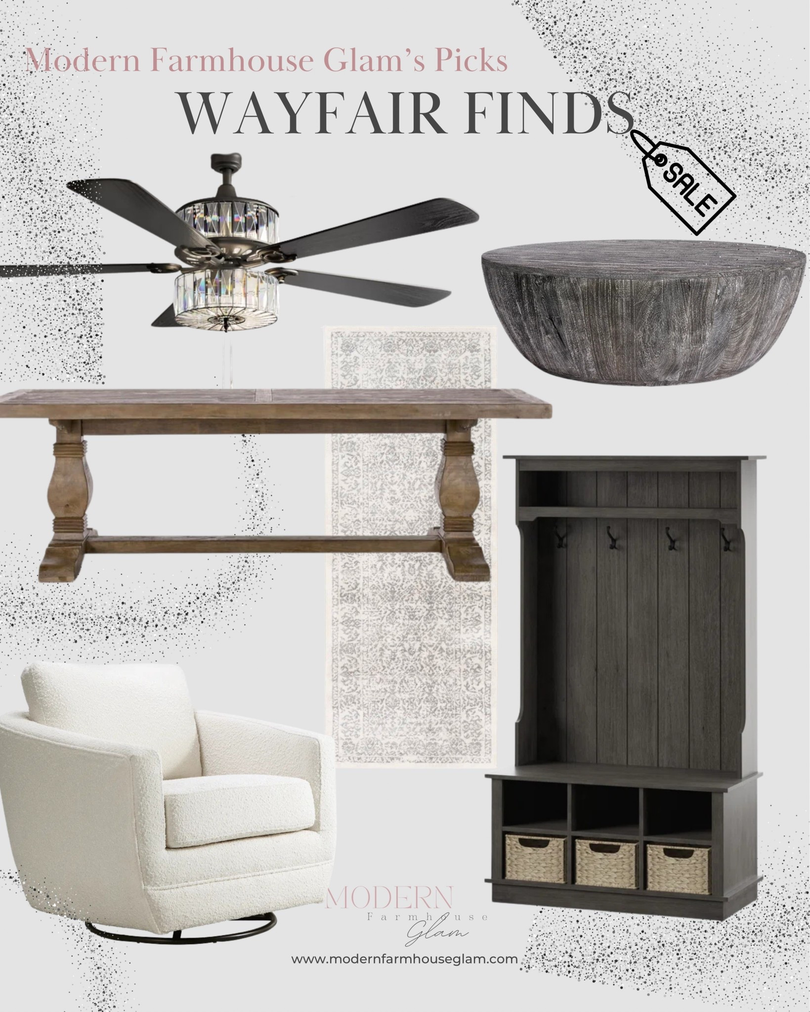 Wayday huge sale! Get your big furniture items today on sale! Wayfair favorite finds and on sale! Furniture, ceiling, fan, coffee, table, wooden kitchen, dining room, table, hallway tree, chairs, home decor 

#LTKGiftGuide #LTKHome #LTKSaleAlert