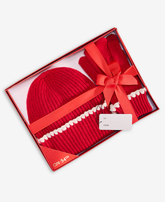 Ribbed Beanie & Gloves Boxed Set, Macy's Exclusive | Macy's