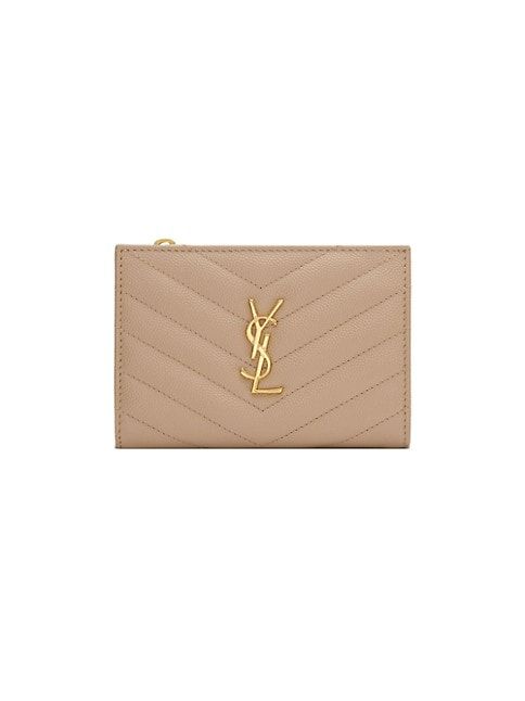 Cassandre Matelasse Fragments Zipped Bi-fold Wallet | Saks Fifth Avenue